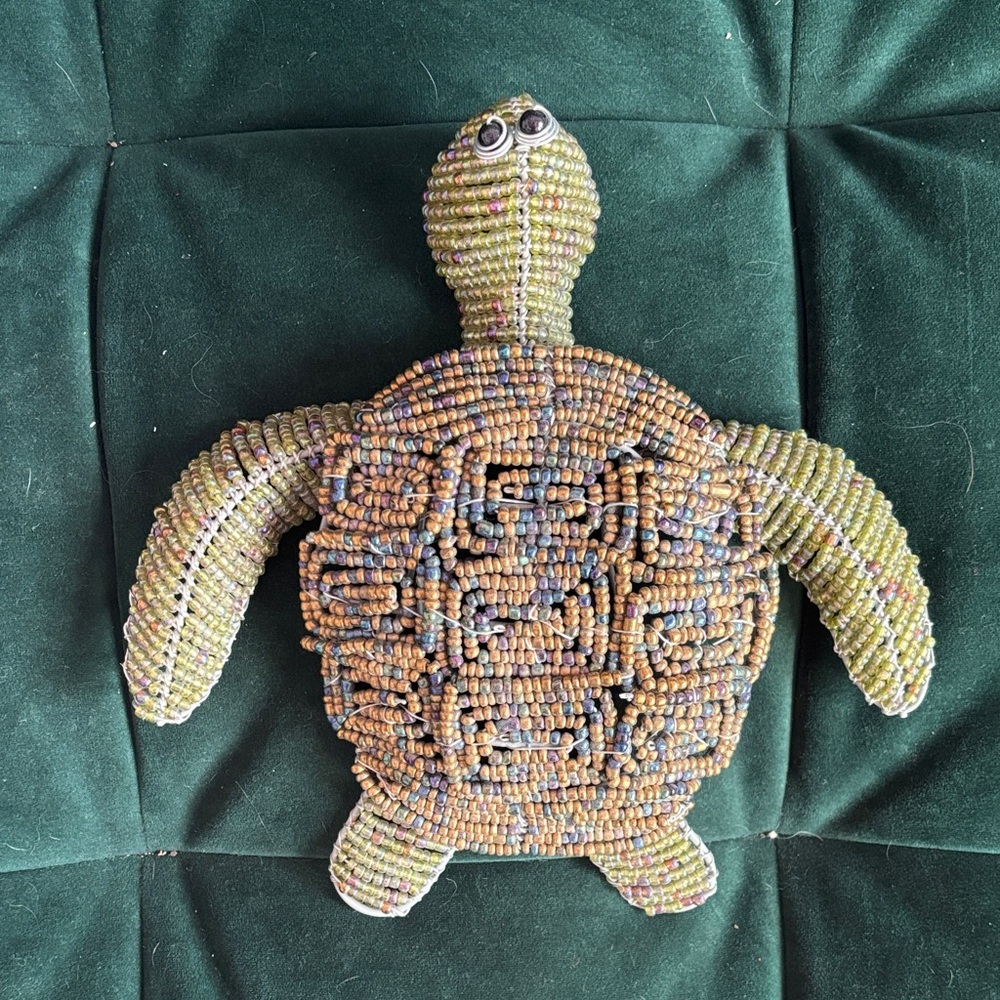 Beaded Vintage Turtle Decor
